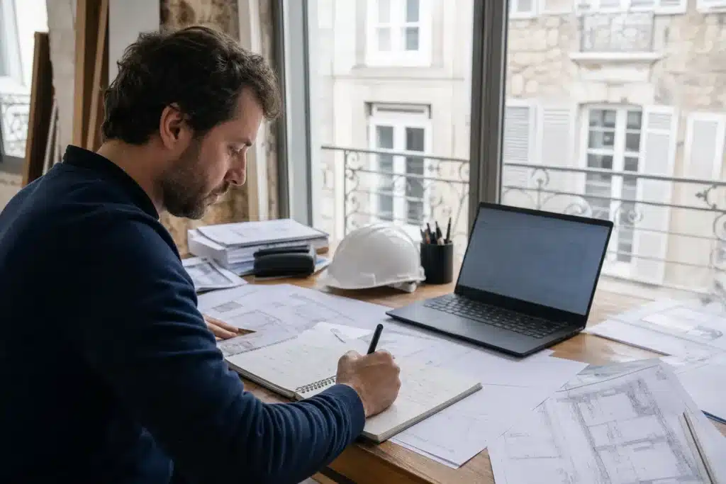 redaction compte rendu reunion chantier actions
