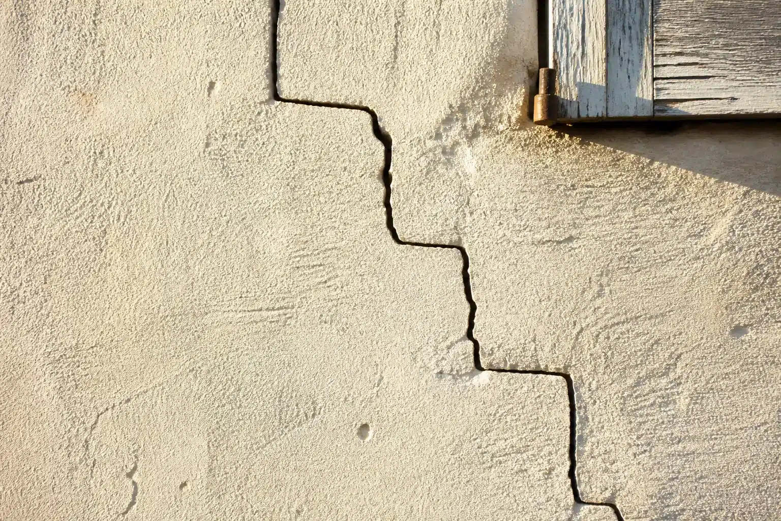 Fissure en escalier sur une facade, desordre revele apres l achat