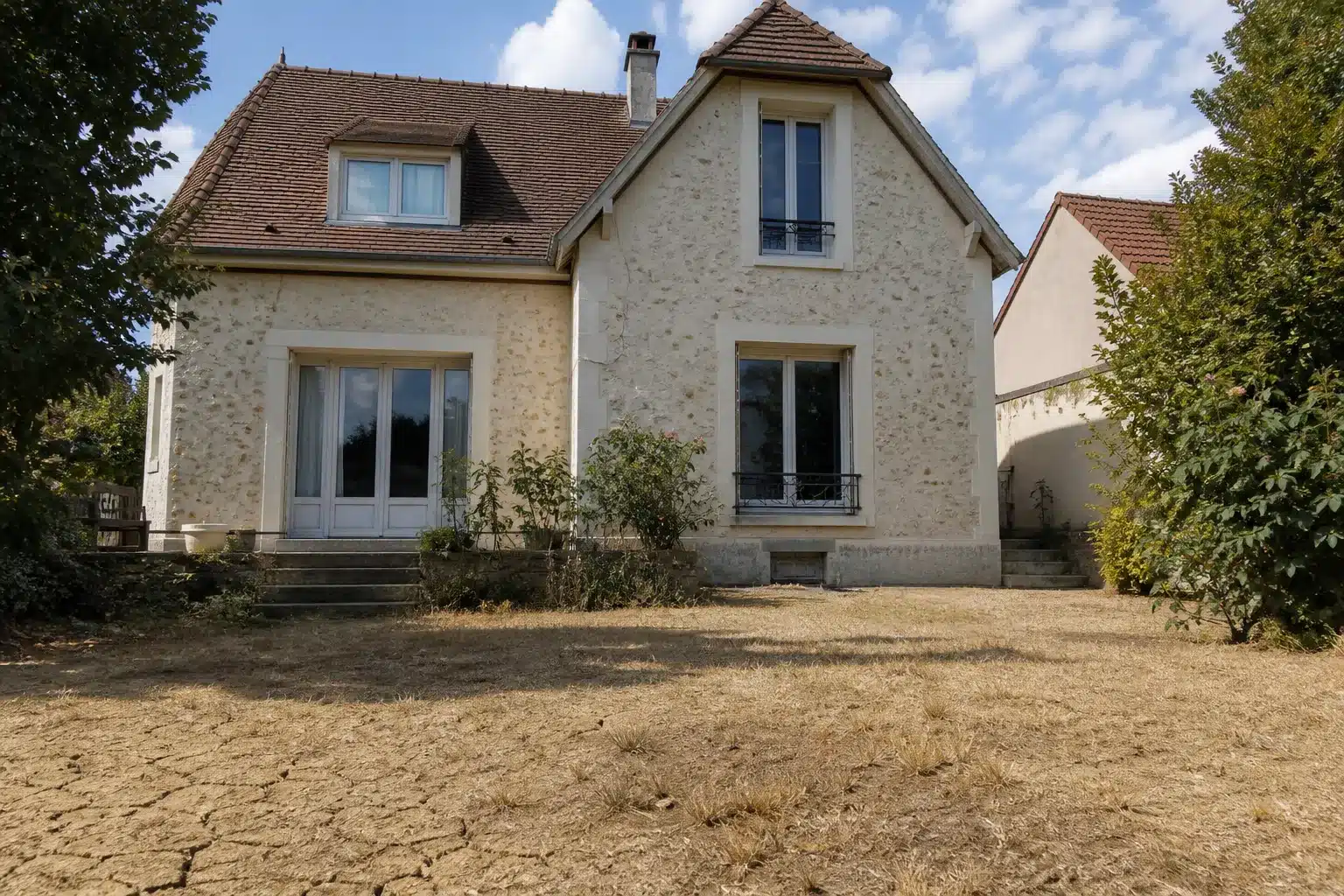 Maison en Essonne sur sol argileux exposé, été sec