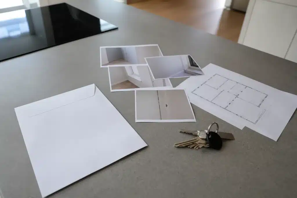 Préparation d'une lettre recommandée de réserves VEFA avec photographies des défauts et clés du logement neuf